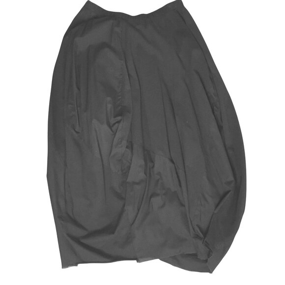 IVAN GRUNDAHL Copenhagen Black Bubble Skirt Cotton Lagenlook Asymmetrical Sz S